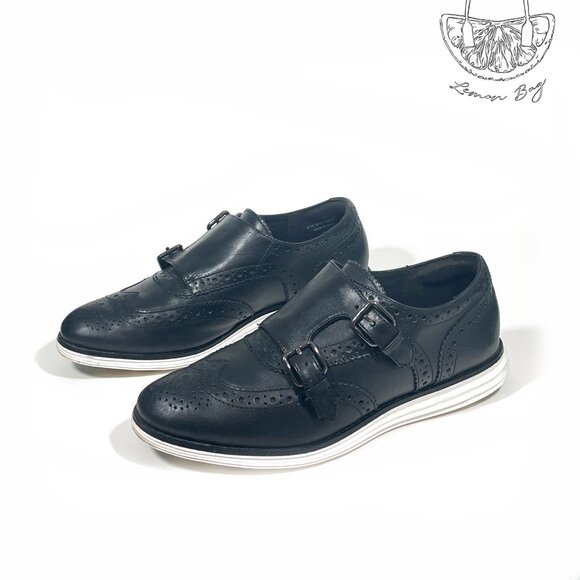 Cole Haan / Original Grand Monk Strap Oxford Sneaker / Black Color / Size 6.5 - Picture 2 of 8